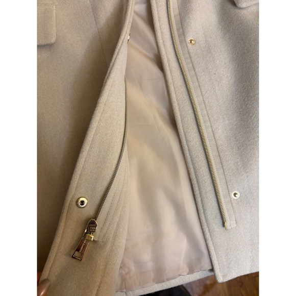 Vince Camuto Womens Beige Wool Blend Trench Coat Jacket Size S - Picture 8 of 8